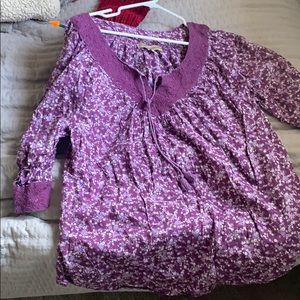 Nine West purple floral top
